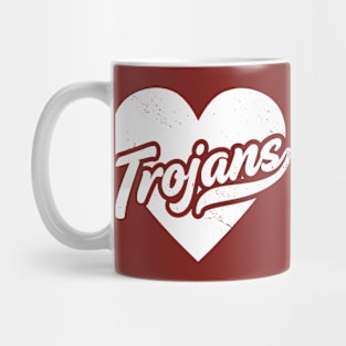 Vintage Trojans School Spirit // High School Football Mascot // Go Trojans Mug